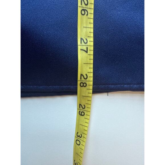 NWT y2k ABS Satin Strapless Cocktail Mini Peplum Dress in Blue Size 10 - Picture 8 of 10